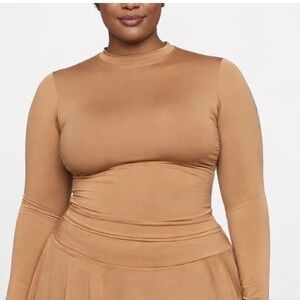 SKIMS Swim Long Sleeve Shirt Rash Guard Ochre 3X